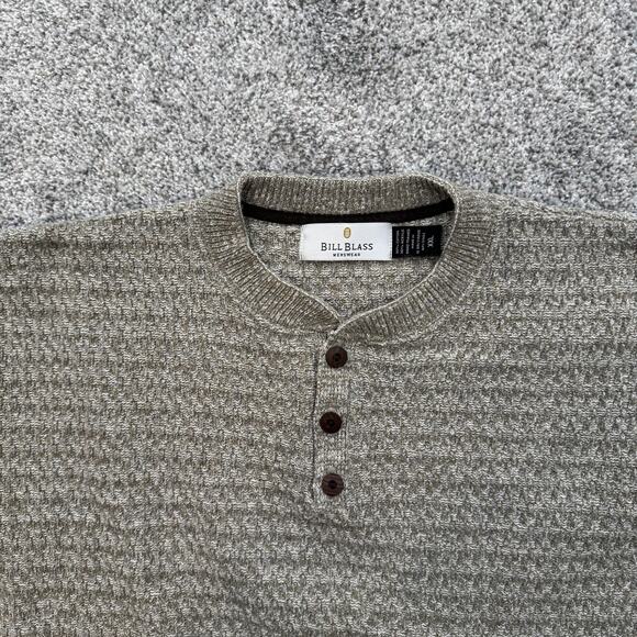 Bill Blass Sweater Mens 2XL XXL Henley Knit Pullover Casual Textured Pattern - Picture 5 of 8